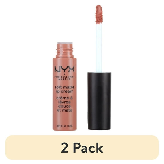 (2 pack) NYX Professional Makeup Soft Matte Lip Cream, Lightweight Liquid Lipstick Stockholm, 0.8 Oz