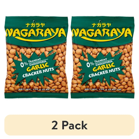 (2 pack) Nagaraya Cracker Nuts-Garlic, 5.6 Ounce