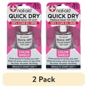 (2 pack) Nail-Aid - Quick Dry Glass Shine Top Coat