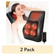 (2 pack) (2 pack) Naipo Neck Back Massager with Heat, 3D Kneading Massage Pillow for Shoulder, Leg Muscle Pain Relief, Gifts for Mom Dad
