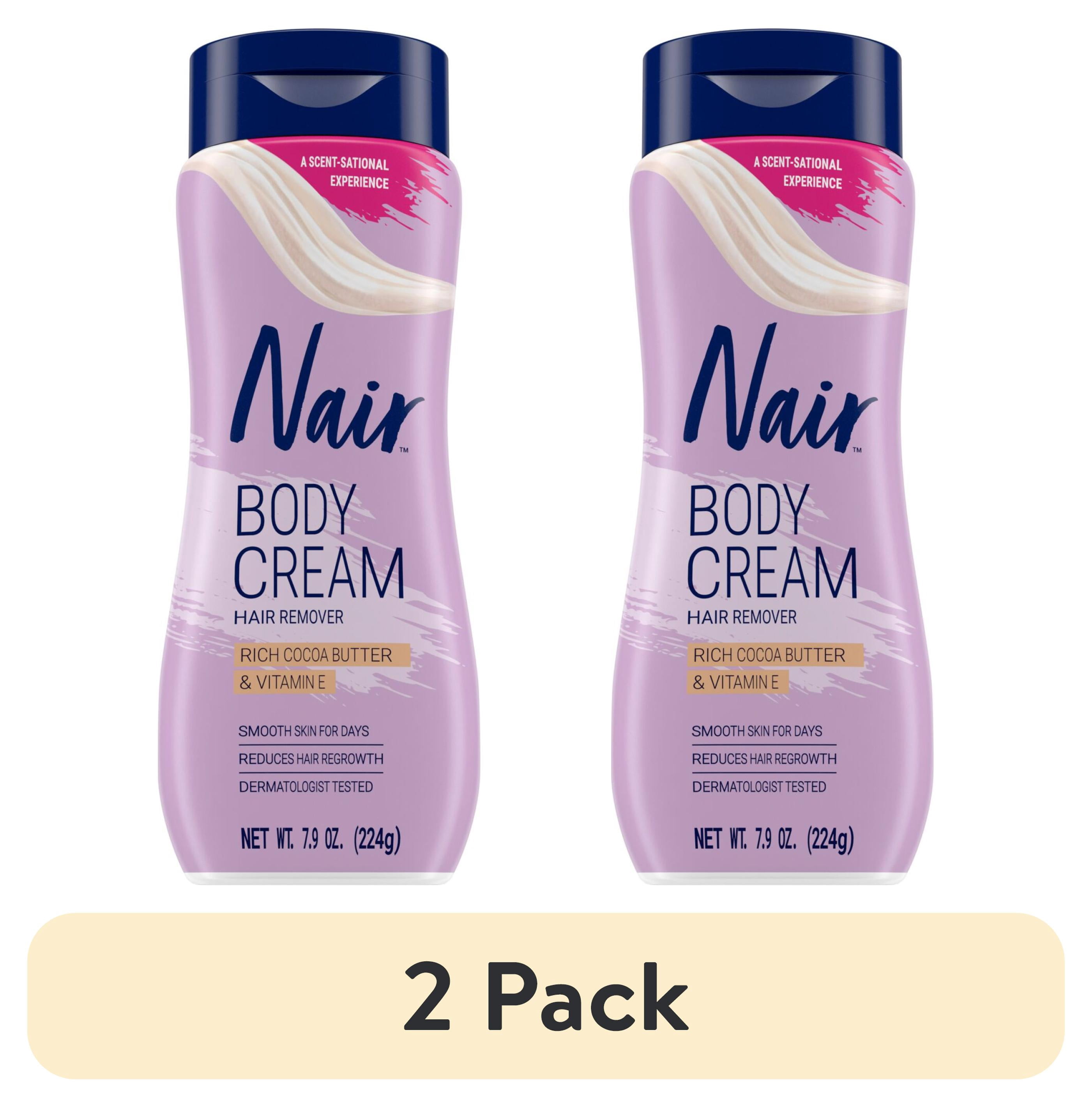 (2 pack) Nair Body Hair Removal Cream, Cocoa Butter & Vitamin E, Smooth Skin Formula, 7.9 oz