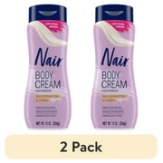 (2 pack) Nair Body Hair Removal Cream, Cocoa Butter & Vitamin E, Smooth Skin Formula, 7.9 oz