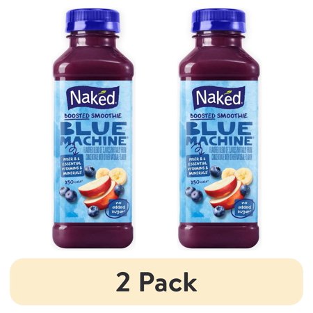 (2 pack) Naked Boosted Smoothie Blue Machine, 15.2 fl oz Bottle