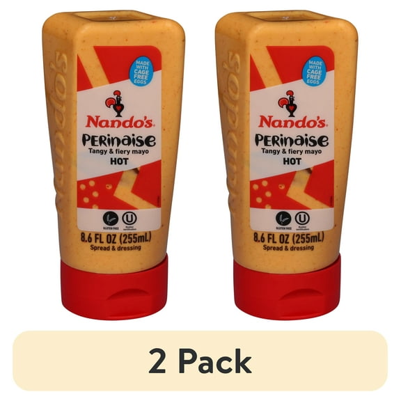 (2 pack) Nando's Hot Perinaise Spread & Dressing 8.6 fl oz
