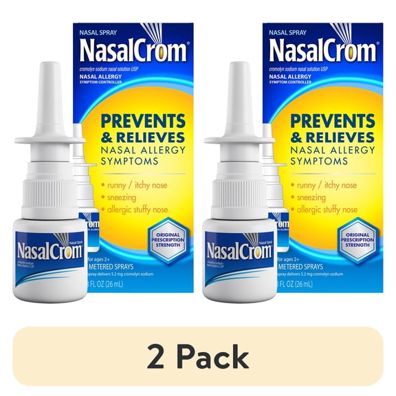 (2 pack) NasalCrom Nasal Spray Allergy Symptom Controller, 200 Sprays, .88 FL OZ