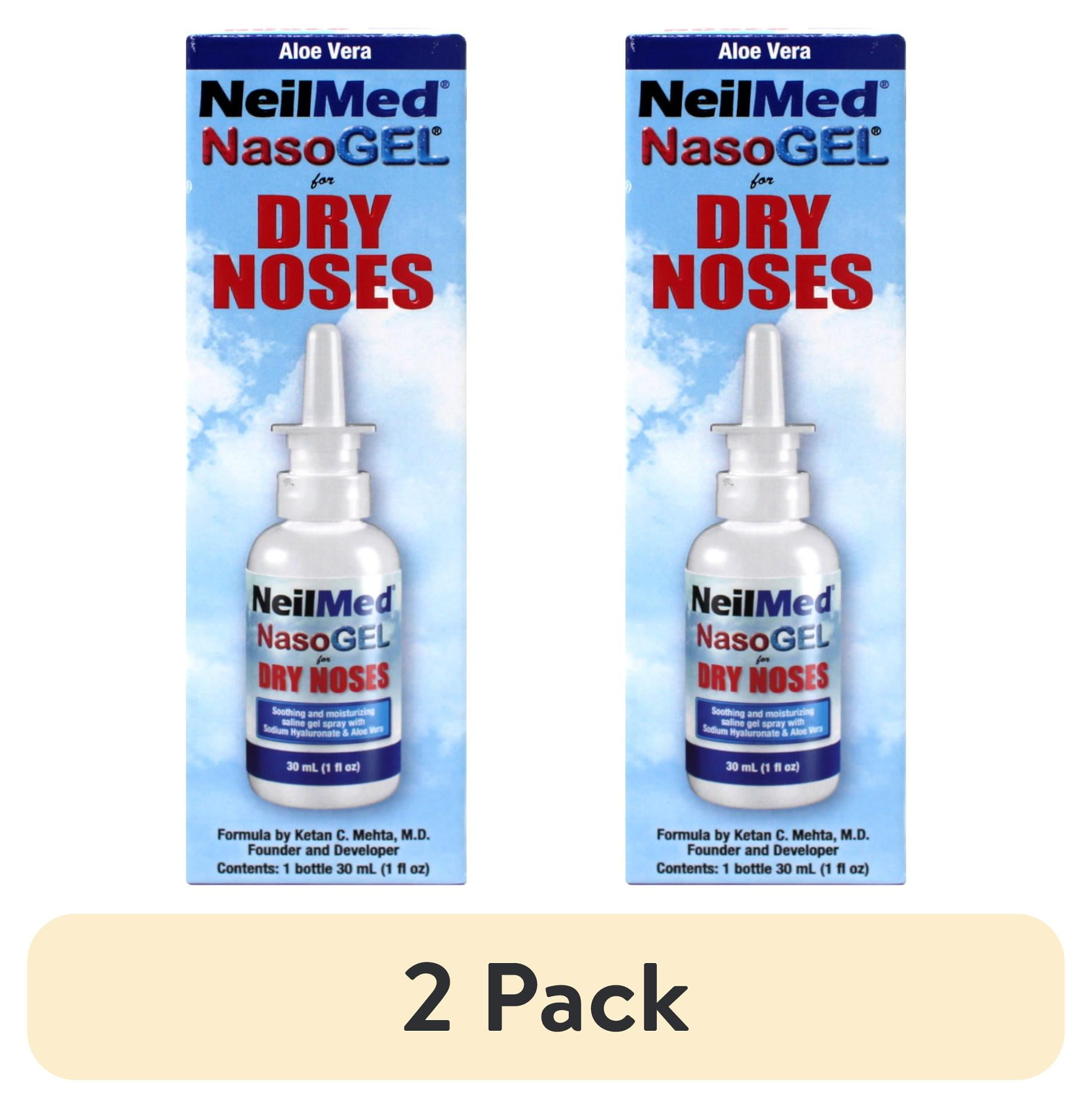 (3 pack) NasoGel Water Soluble Saline Nasal Gel Spray for Dry Noses by  NeilMed - 1 fl.oz.- 30 ml