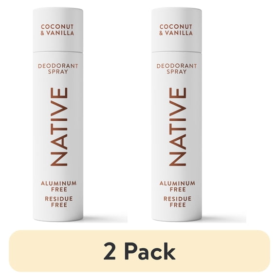 (2 pack) Native Deodorant & Body Spray, Aluminum Free, Coconut & Vanilla, for Women and Men, 3.5 oz