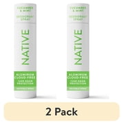 2 pack Native Deodorant Spray For Women, Aluminum Free, Cucumber & Mint, 3.5 oz