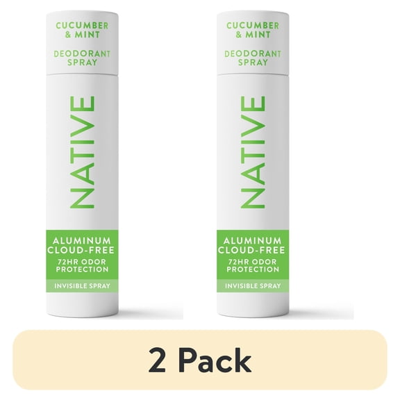(2 pack) Native Deodorant Spray For Women, Aluminum Free, Cucumber & Mint, 3.5 oz