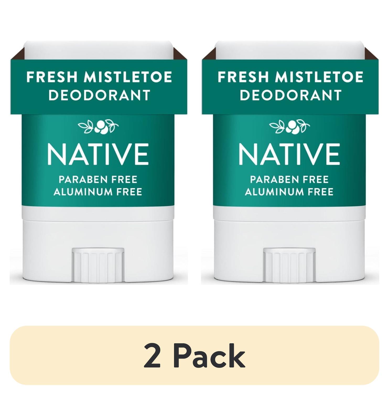 (2 pack) Native Limited Edition Fresh Mistletoe Mini Deodorant 0.35 oz