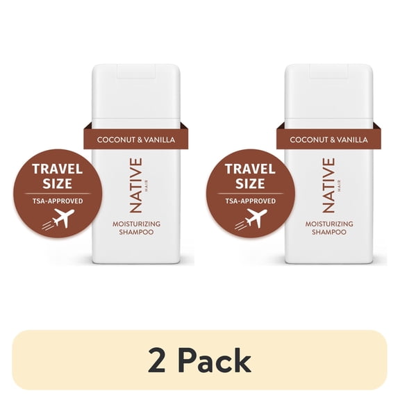 (2 pack) Native Moisturizing Shampoo Mini Coconut and Vanilla 3 fl oz