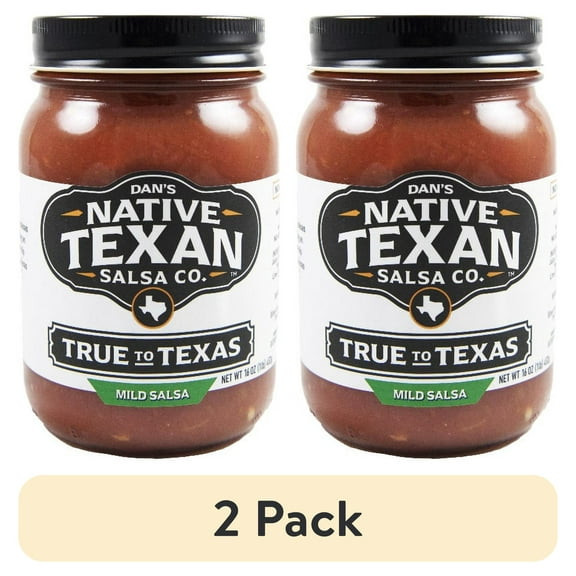 (2 pack) Native Texan True To Texas Mild Salsa, 16 oz Jar