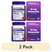 (2 pack) Natrol® Melatonin Gummies, Sleep Support for Adults, Strawberry Flavor, 10mg, 90 Count