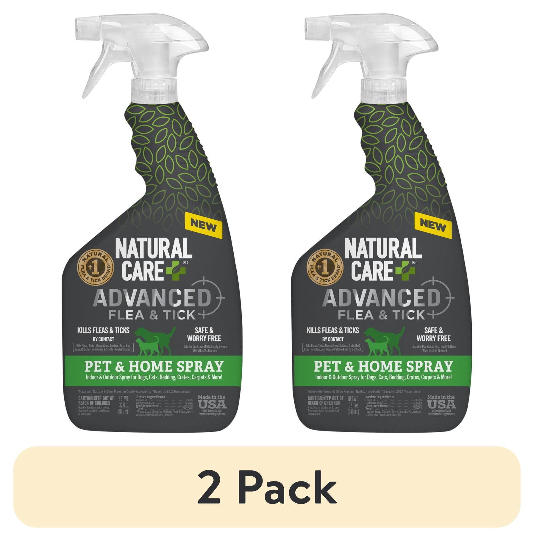 (2 pack) Natural Care Advanced Flea And Tick Home Spray For Pets, 32 fl oz