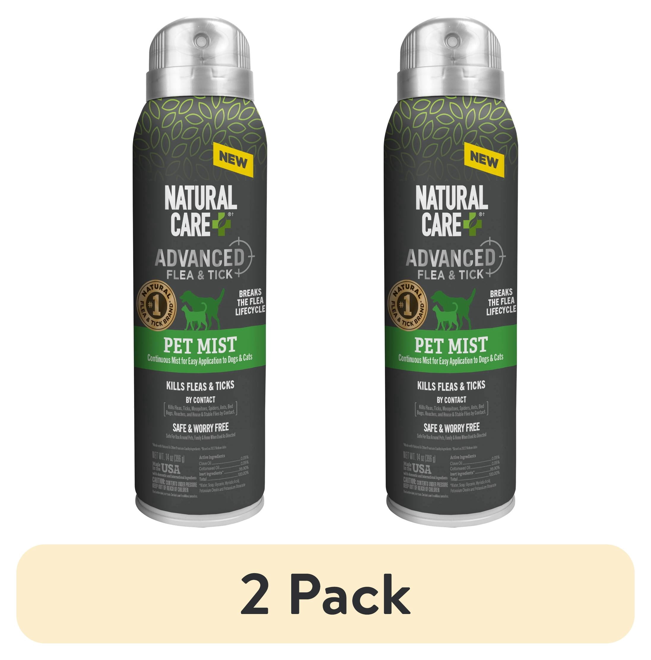 (2 pack) Natural Care Advanced Flea and Tick Pet Spray, 14 oz.