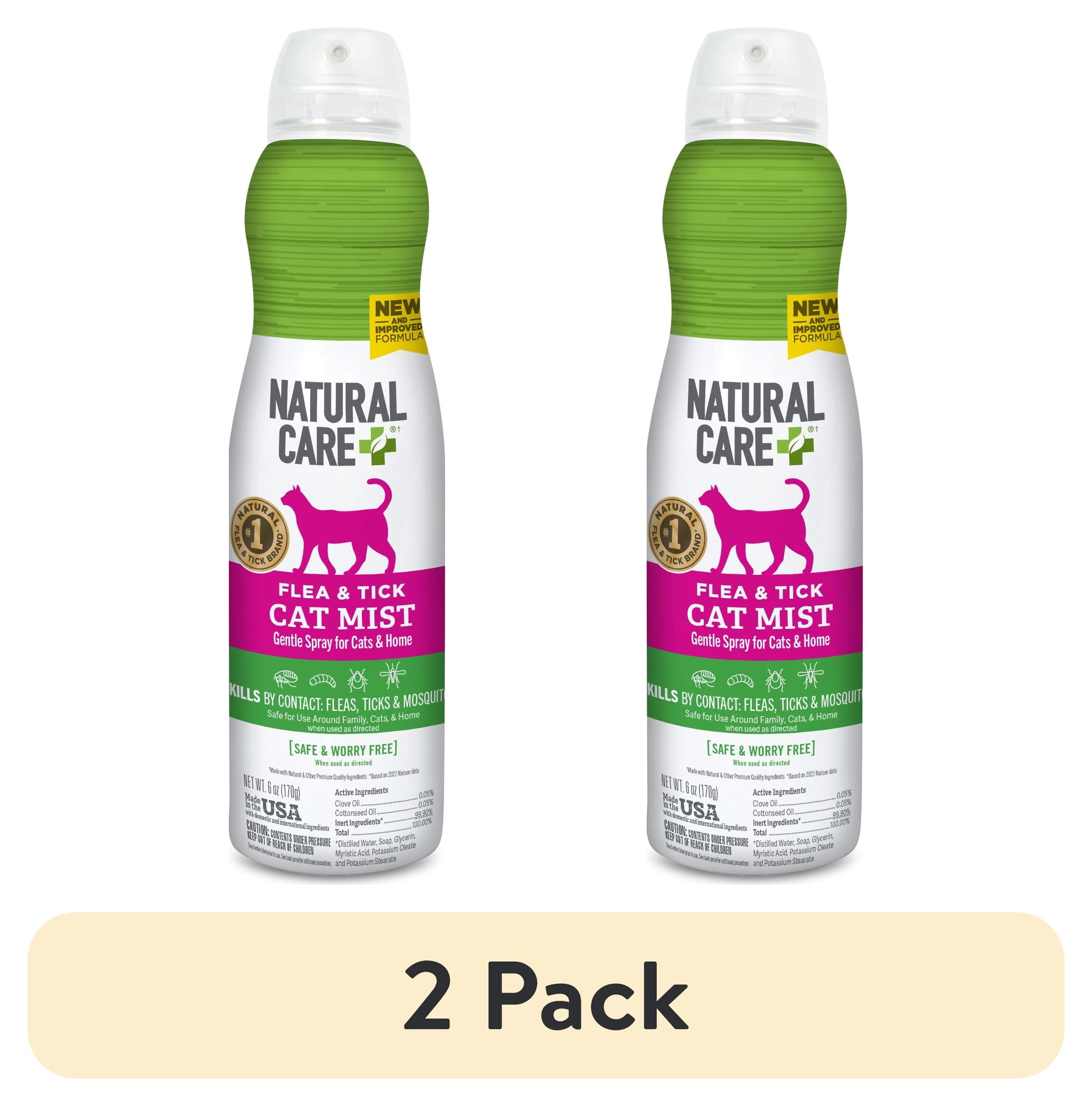 (2 pack) Natural Care Flea & Tick Spray for Cats - 6oz.