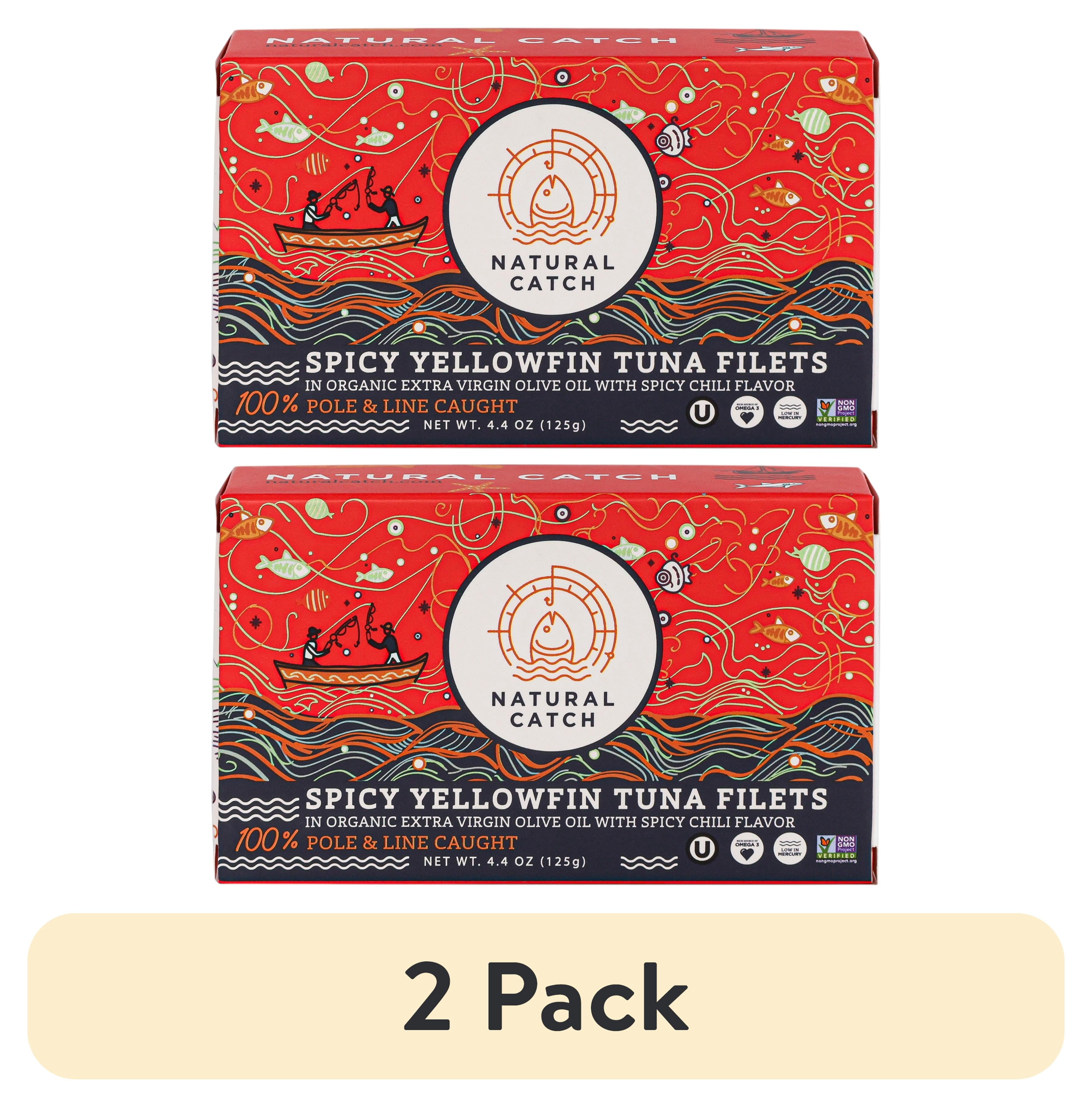 (2 pack) Natural Catch Spicy Chili Yellowfin Tuna in Organic Extra Virgin Olive Oil 4.4 oz