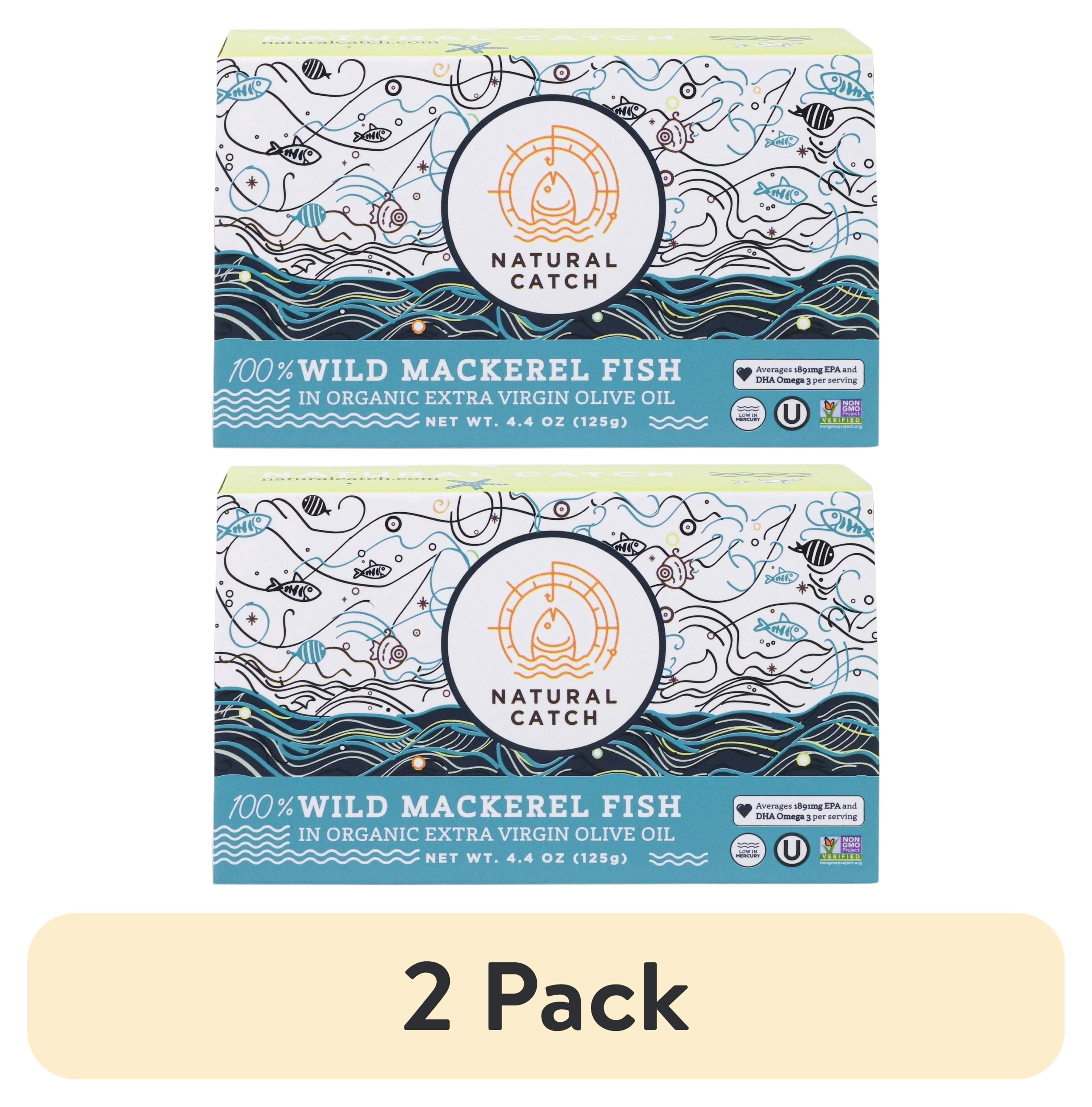 (2 pack) Natural Catch Wild Mackerel in Organic Extra Virgin Olive Oil 4.4 oz