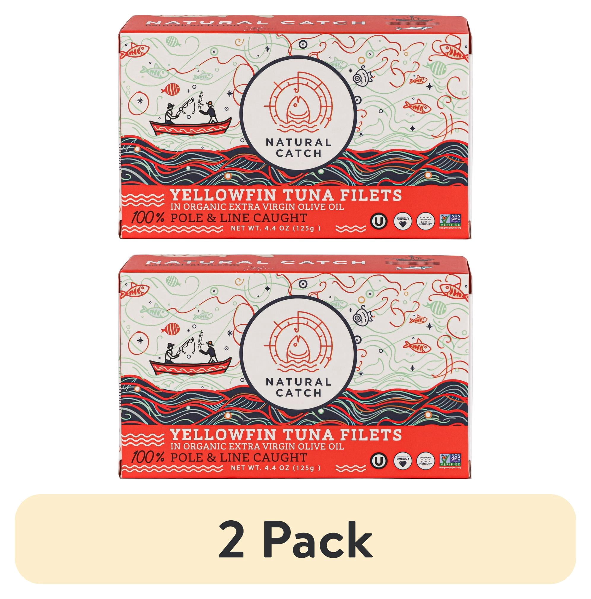 (2 pack) Natural Catch Yellowfin Tuna in Organic Extra Virgin Olive Oil 4.4 oz