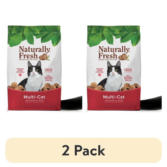 (2 pack) Naturally Fresh Eco-Friendly Multi-Cat Litter, 14 lb Bag