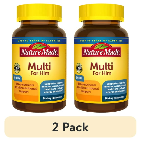 Nature Made Multivitamin For Men with No Iron Tablets, Mens Multivitamin, 90 Count