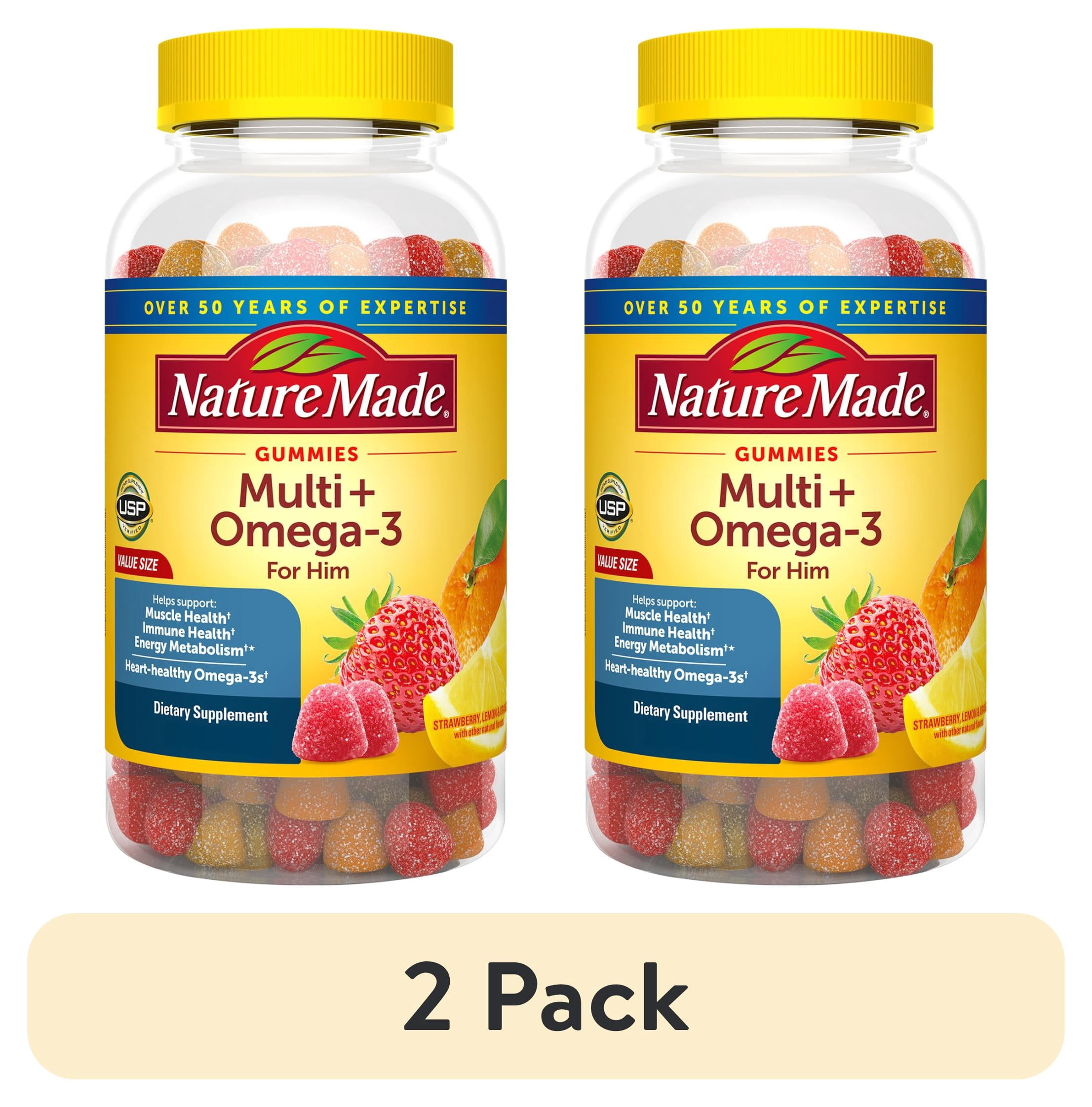 (2 pack) Nature Made Mens Multivitamin + Omega-3 G