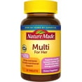 thumbnail image 1 of (2 pack) Nature Made Multi For Her Made with D3, with Iron and Calcium Dietary Supplement Tablets, 90 Count, 1 of 8