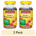 thumbnail image 1 of (2 pack) Nature Made Multivitamin + Omega-3 Gummies, Gummy Vitamins for Nutritional Support, 140 Ct, 1 of 10