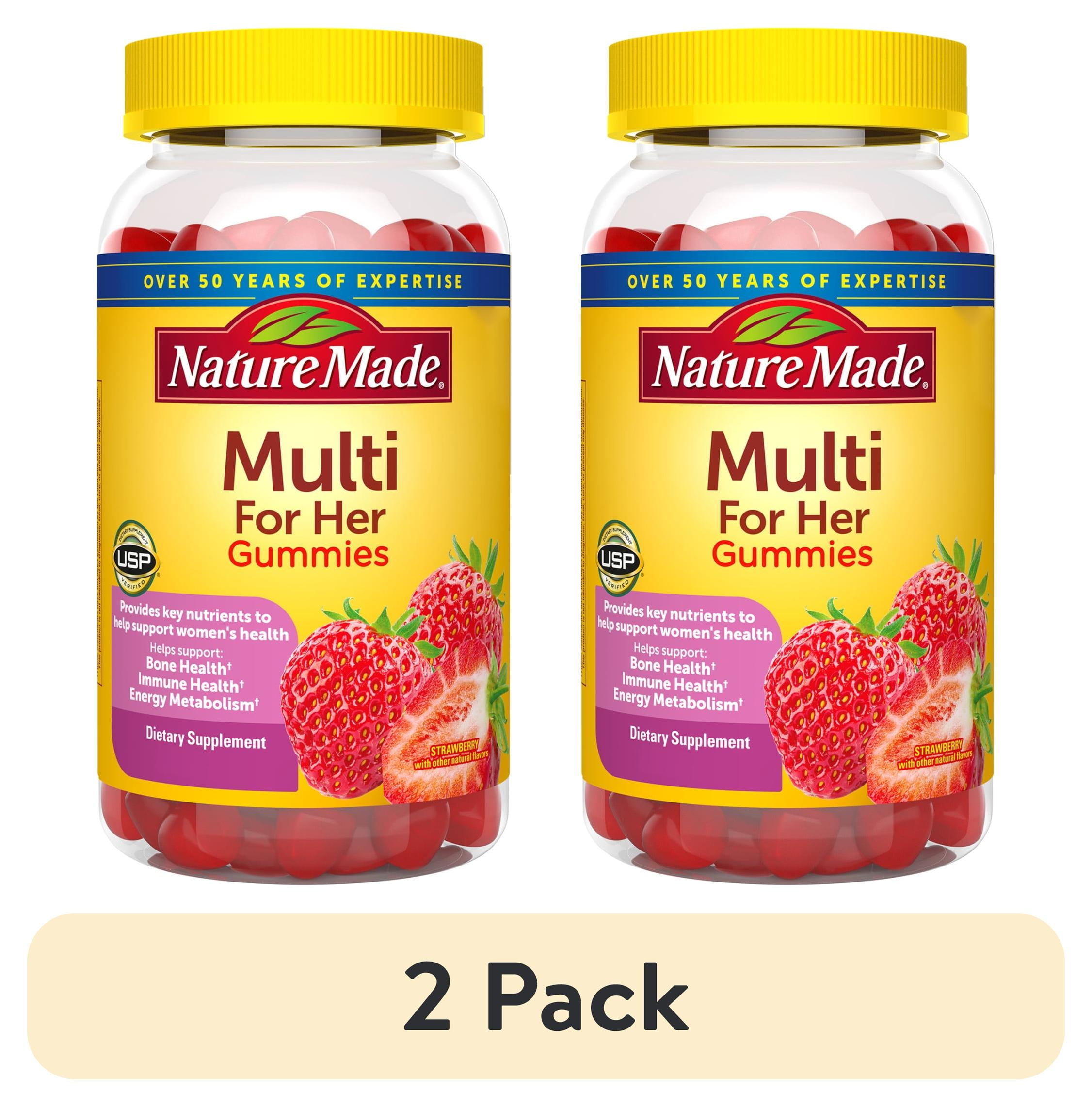(2 pack) Nature Made Multivitamin For Her Gummies, Women's Multivitamin for Nutritional Support, 150 Ct
