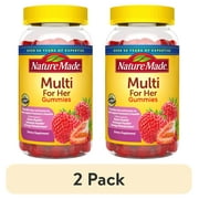 2 pack Nature Made Multivitamin For Women Gummies, Womens Multivitamin for Nutritional Support, 150 Ct