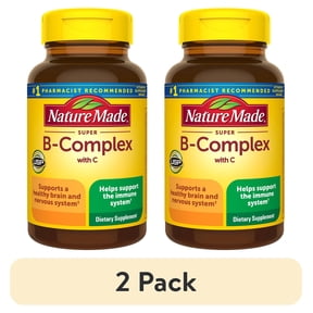 (2 pack) Nature Made Super B Complex with Vitamin C and Folic Acid Tablets, Dietary Supplement, 140 Count