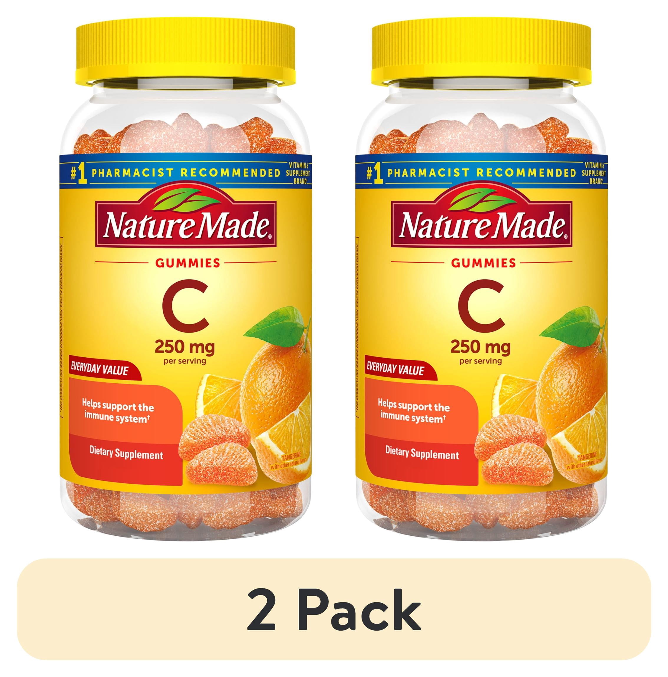 (2 pack) Nature Made Vitamin C Gummies for Immune Support, 250mg per Serving, 120 Count