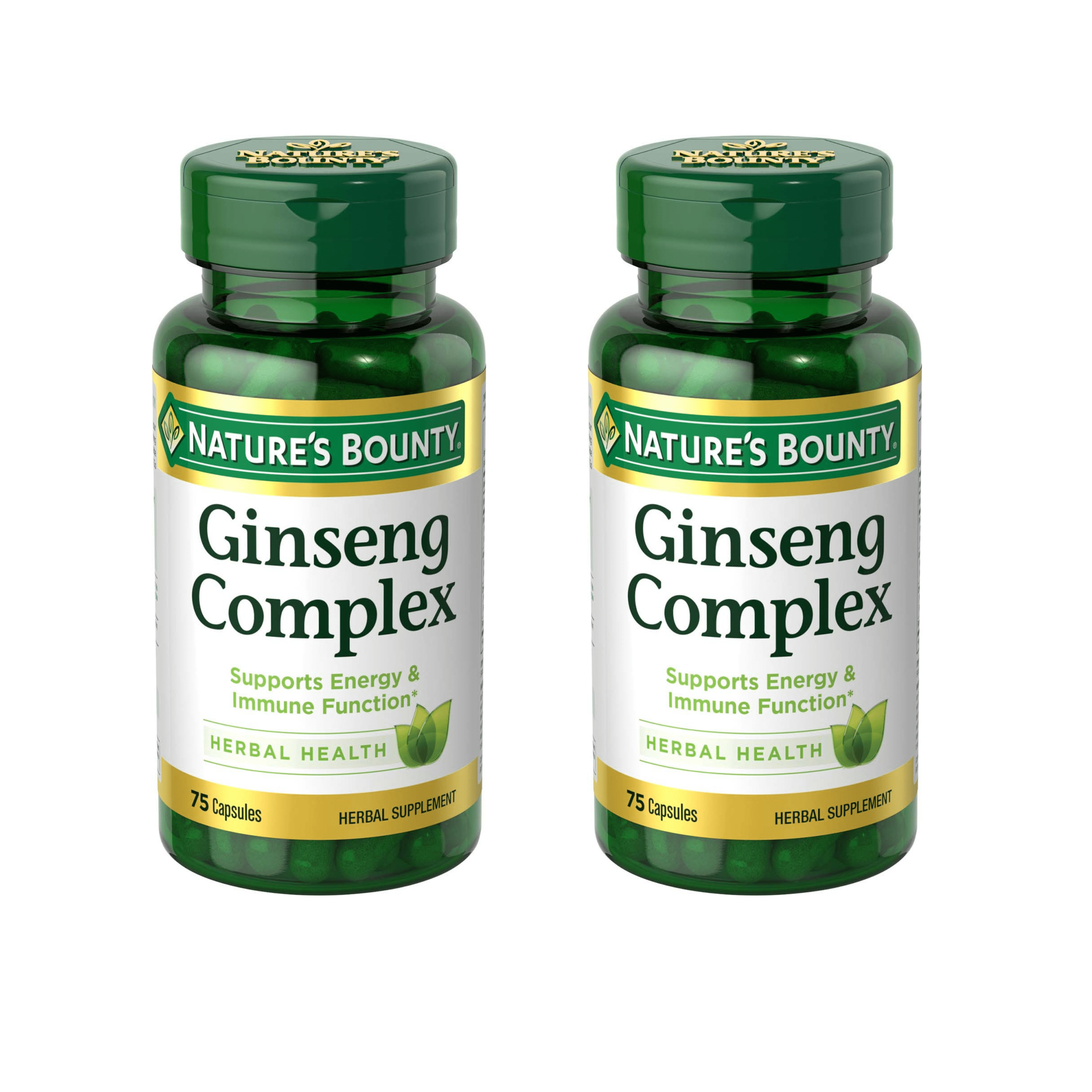 2 pack) Nature's Bounty Ginseng Complex Capsules for Cellular
