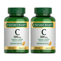 (2 pack) Nature's Bounty Vitamin C Immune Support Tablets, 500 Mg, 250 Ct