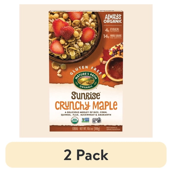 (2 pack) Nature's Path Organic Crunchy Sunrise Maple Cold Cereal 10oz Box