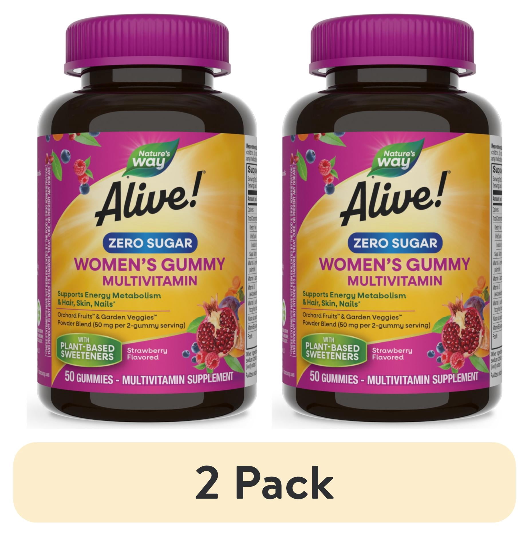best multivitamin for women on semaglutide Nature’s Way Alive! Women’s Gummy Multivitamin, Zero Sugar, Strawberry  Flavored, 50 Count