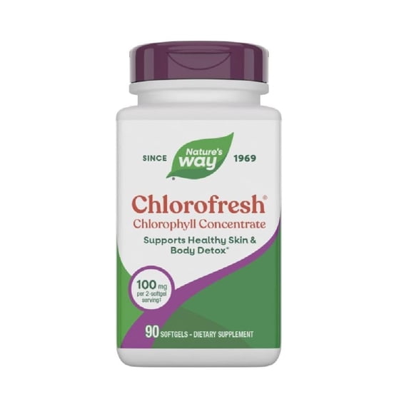 (2 pack) Nature’s Way Chlorofresh Chlorophyll Concentrate Softgels, Internal Deodorant*, 90 Count