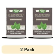 (2 pack) Nature’s Way Chlorofresh Chlorophyllin Concentrate, Supports Detoxification Pathways*, Chlorophyllin Copper Complex, Supports Healthy Skin*, Internal Deodorant*, 100 mg per Serving, 90 Softgels