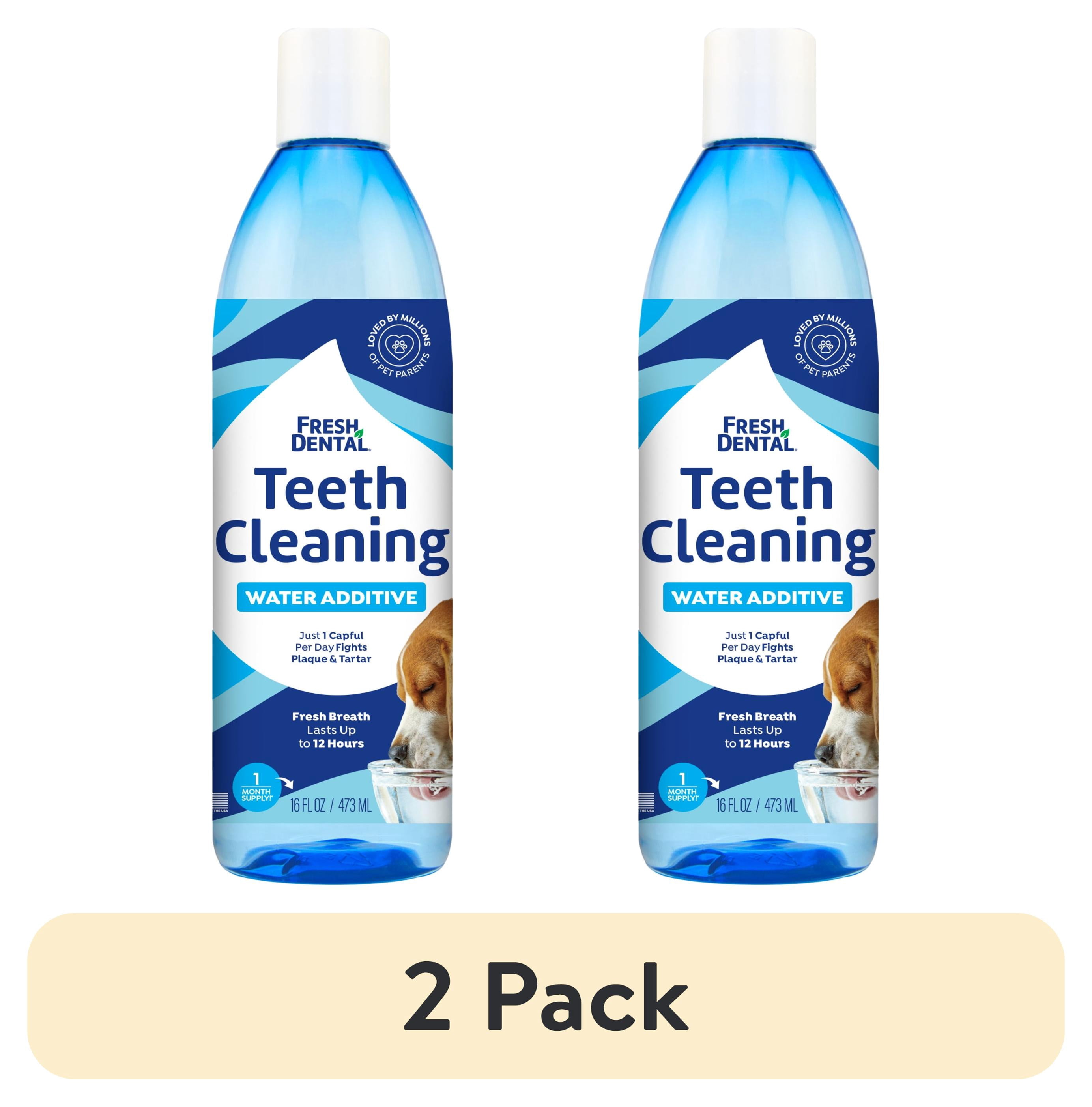 (2 pack) Naturel Promise Fresh Dental Water Additive for Dogs Unscented, 1 16 fl oz Bottle