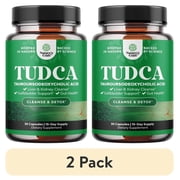 2 pack Natures Craft 500mg Advanced Bile Salt TUDCA Supplement, Kidney and Liver Support, 30 Capsules