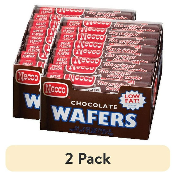 (2 pack) Necco Wafers Candy, Chocolate, 2.02 Oz