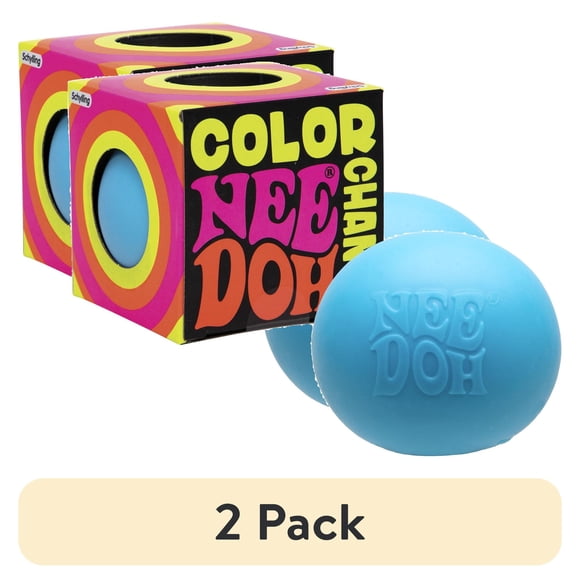 (2 pack) NeeDoh Color Change, Novelty Fidget Toy, Multiple Colors, Children Ages 3+