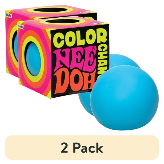 (2 pack) NeeDoh Color Change, Novelty Fidget Toy, Multiple Colors, Children Ages 3+