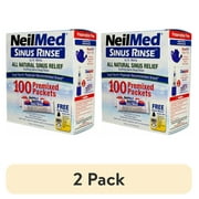2 pack NeilMed Pharmaceuticals - Sinus Rinse, All Natural Relief - 100 Premixed Packets