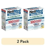 2 pack NeilMed Sinus Rinse Premixed Refill Packets, 100 Ct