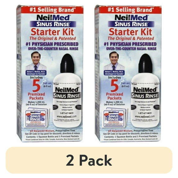 (2 pack) NeilMed Sinus Rinse Starter Kit 1 Kit