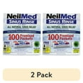 thumbnail image 1 of (2 pack) Neilmed Soothing Saline Nasal Sinus Rinse All Natural Relief, 100Ct, 1 of 7