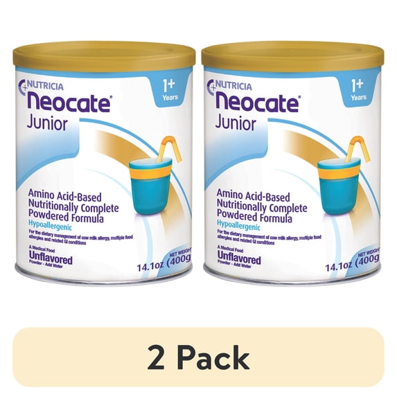 (2 pack) Neocate Junior Amino Acid-Based Formula without Prebiotics - Unflavored - 14.1 Oz Can