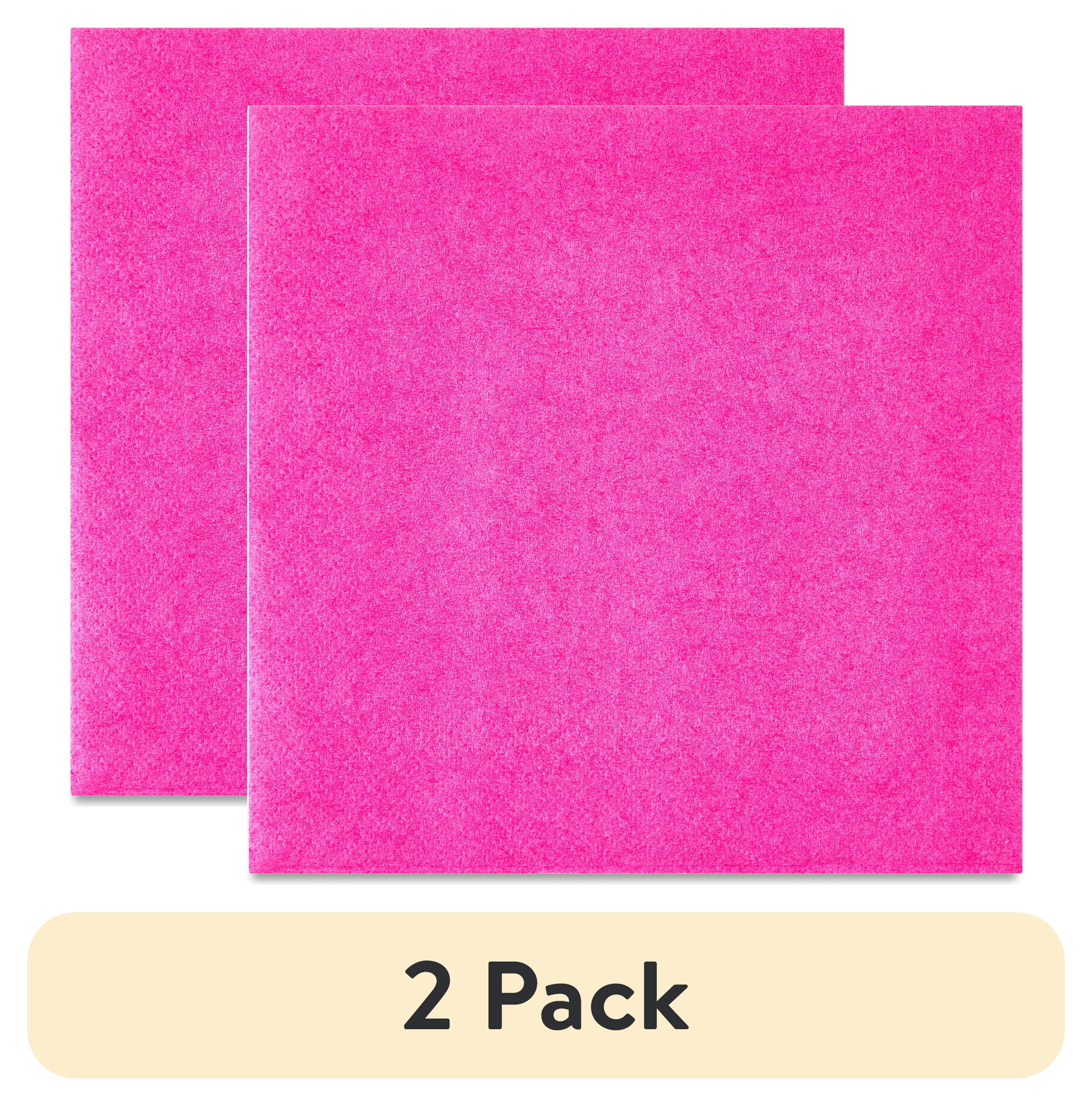 (2 pack) 6.5" x 6.5" Disposable Neon Pink Paper Napkins, 24 Count, by Way To Celebrate