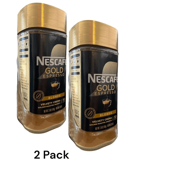 (2 pack) Nescaf Gold Espresso Blonde, Instant Coffee, 3.5 oz